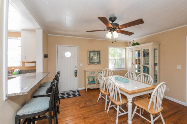 Dining room and bar seating.