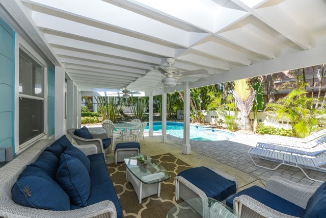 Covered patio with ceiling fans or chaise lounges in the sun. You choose!